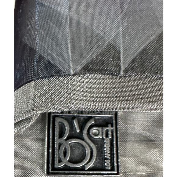 Bo's Art Los Angeles Small Metal Mesh Purse Pink Feathers Handmade OOAK - Picture 7 of 8